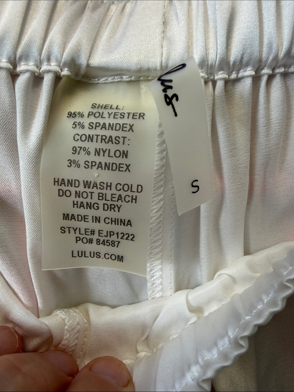 Vintage Lulu's White Satin Lace-Trim Sleep Shorts - Picture 2 of 5